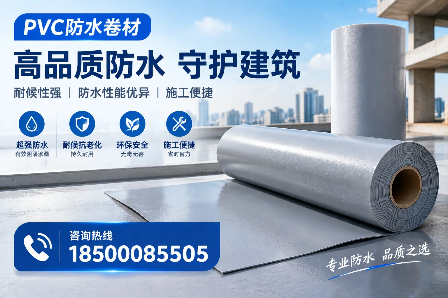 PVC防水卷材的防水效果评测,适合日照的科学依据